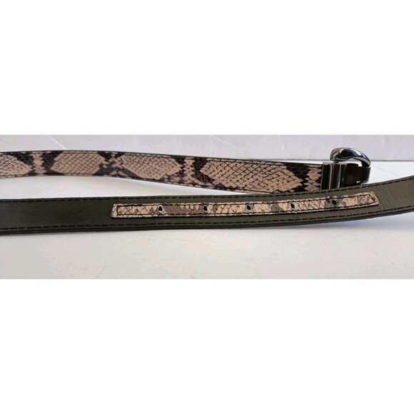 Nine West Reversible Belt Womens Size Small Snake Skin Faux Leather New - Picture 9 of 11